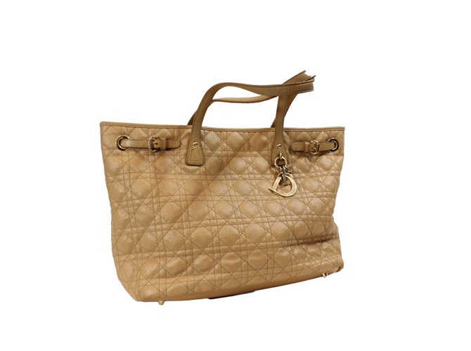 Dior Handbags Beige Cloth  ref.14327