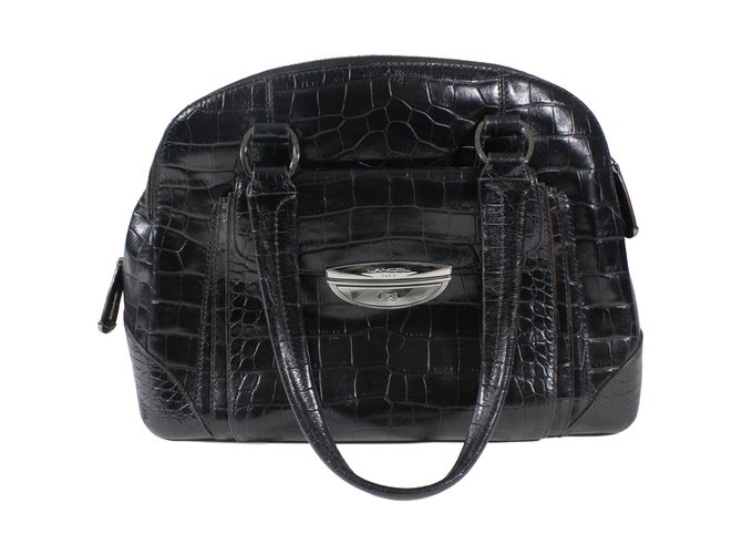 Lancel Handbags Black Leather  ref.14342