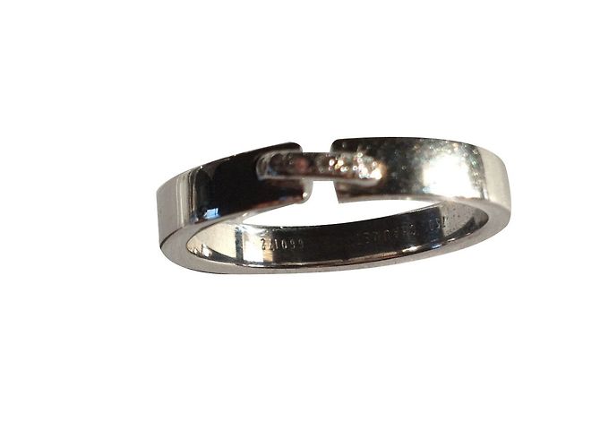 Anillo Chaumet Lien de oro blanco y diamantes Talla 55 Gris