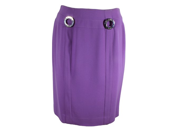 Céline Skirts Purple Wool  ref.14393