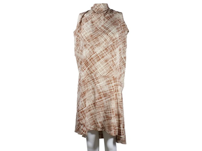 Marni Dresses Brown Silk  ref.14397