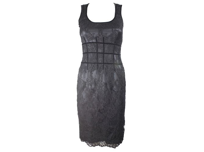 Autre Marque Nathalie Garçon Kleid aus schwarzer Spitze