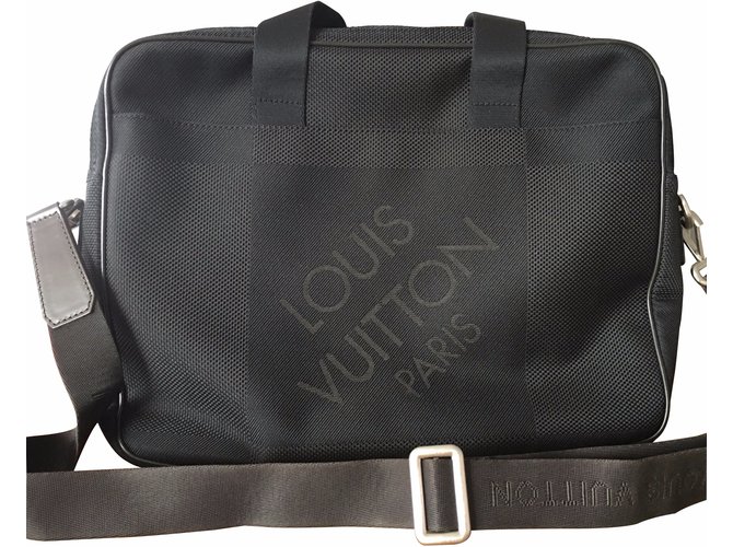 Louis Vuitton Bags Briefcases Black Synthetic ref.14448 - Joli Closet
