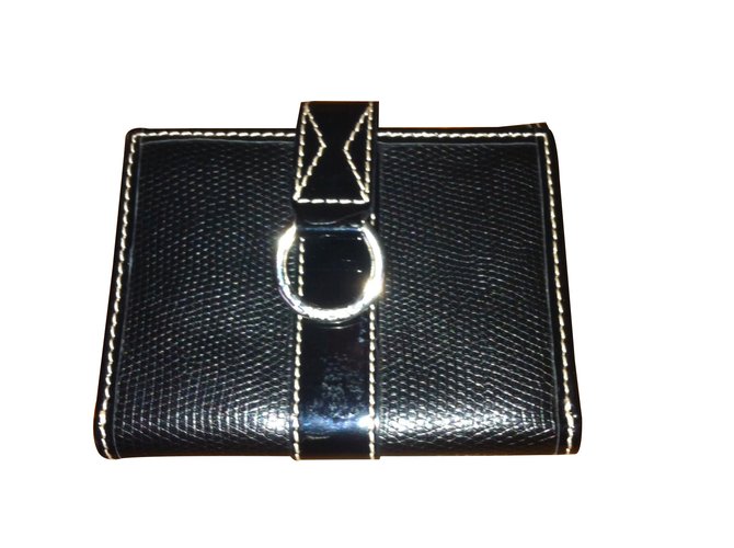 Lancel Purses, wallets, cases Black Leather  ref.14471