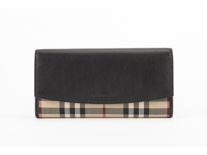 Burberry Wallets Black Leather  ref.14492