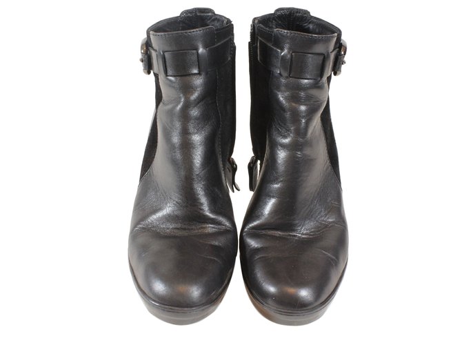 Tod's Low boots Cuir Noir  ref.14502