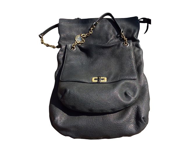 Lanvin Handtasche aus schwarzem Leder