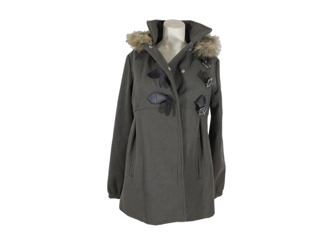 Autre Marque Coats, Outerwear Khaki Wool  ref.14523