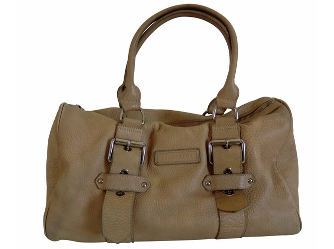 Longchamp Handbags Beige Leather  ref.14562