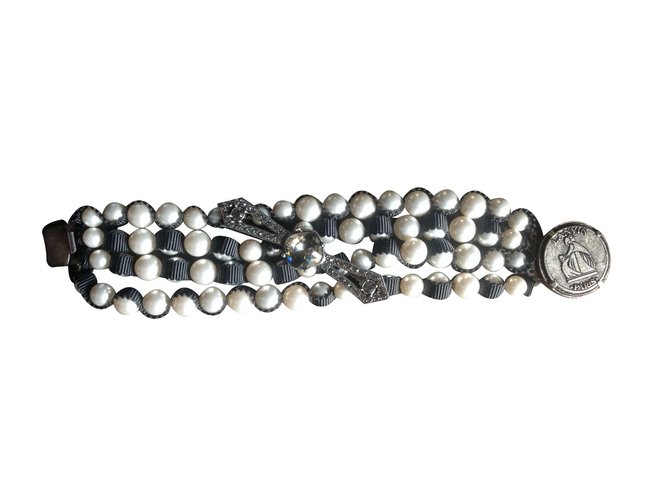 Lanvin Bracelets Cream Pearl  ref.14570