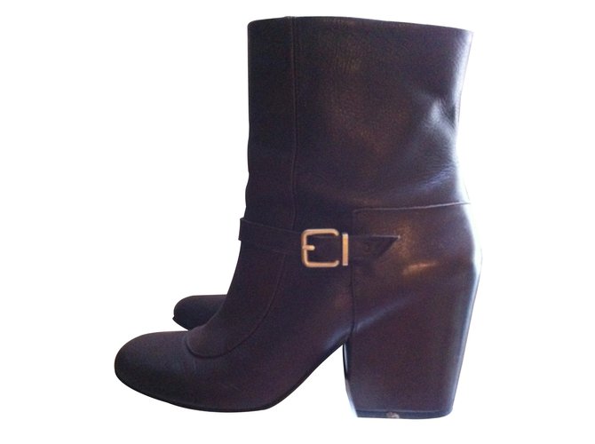 Robert Clergerie Ankle Boots Brown Leather  ref.14573