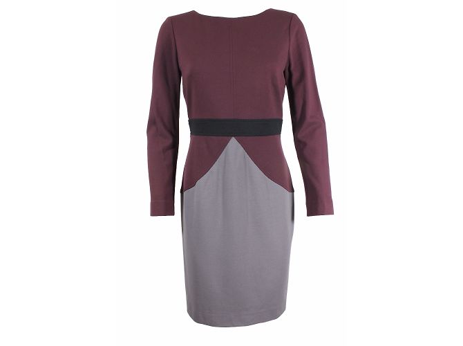 Strickkleid Tara Jarmon Pflaume und Grau Größe 40