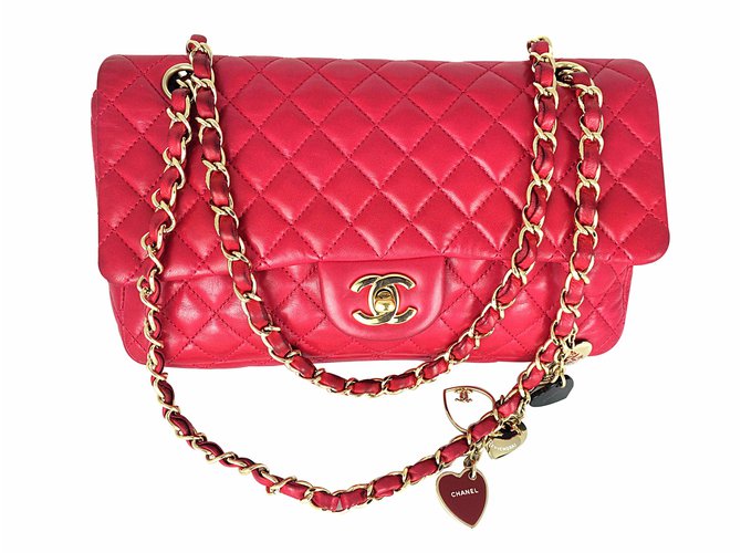 Classique Chanel Timeless Cuir Rose  ref.14612