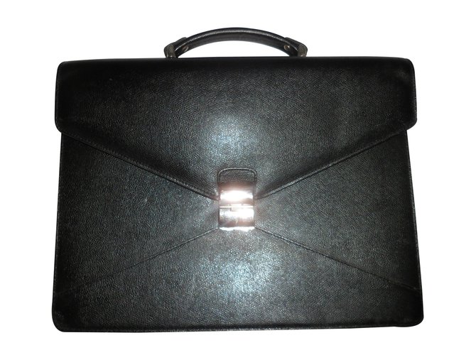 Lancel Bags Briefcases Black Leather  ref.14634