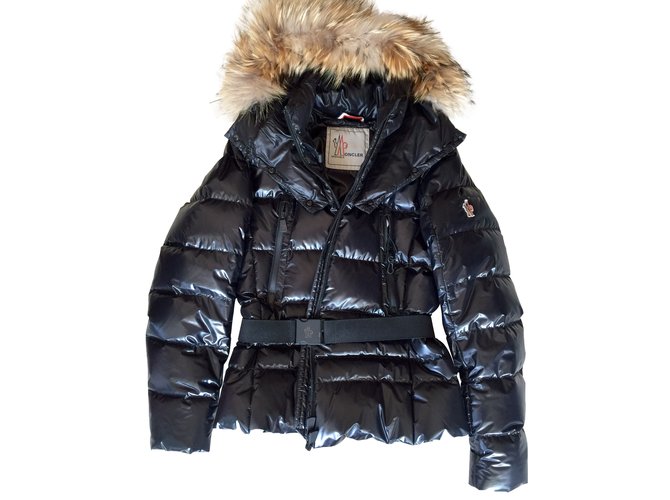 Moncler Coats, Outerwear Black Synthetic  ref.14651