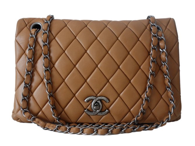 Chanel Handbags Caramel Leather  ref.14663
