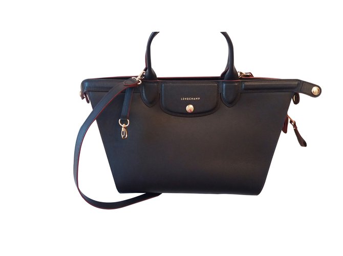 Longchamp Handbags Black Leather  ref.14666