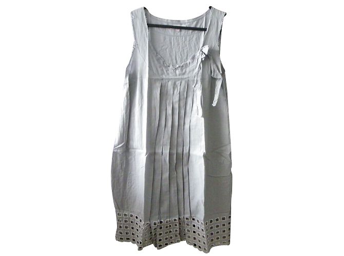 Vestido Scarlett Roos Gris de Algodón Sin Mangas