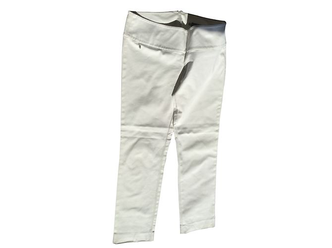 Pantalones Dsquared2 Blancos de Algodón Corte 7/8