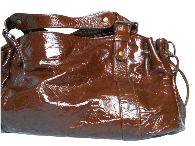 Gerard Darel Phone charms Brown Patent leather  ref.14759
