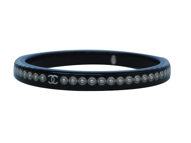 Chanel Armbänder Schwarz Perle