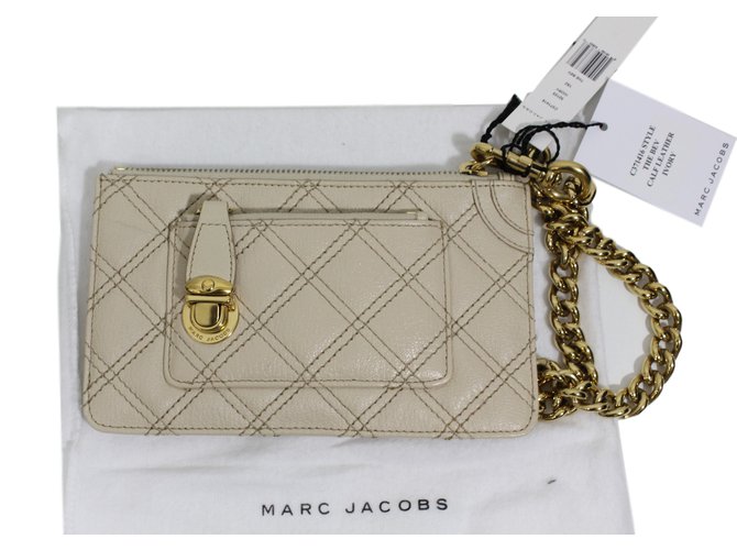 Marc Jacobs Clutch bags Cream Leather ref.14818 - Joli Closet