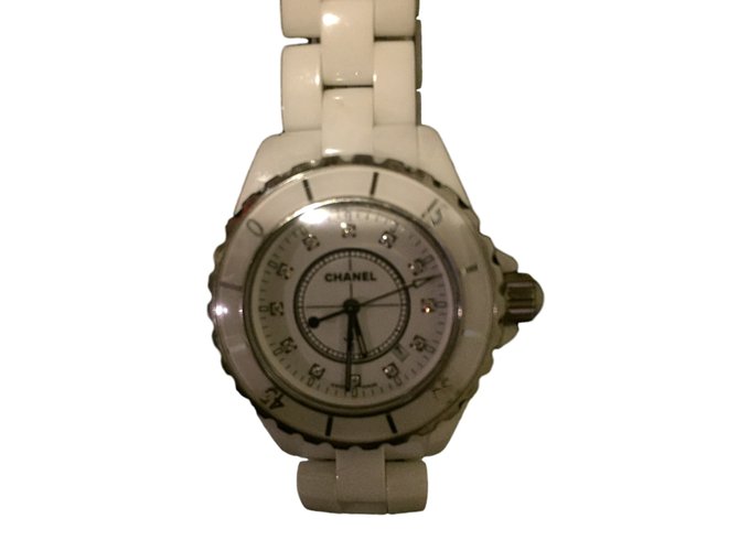 Chanel Relógios finos Branco Cerâmico  ref.14849
