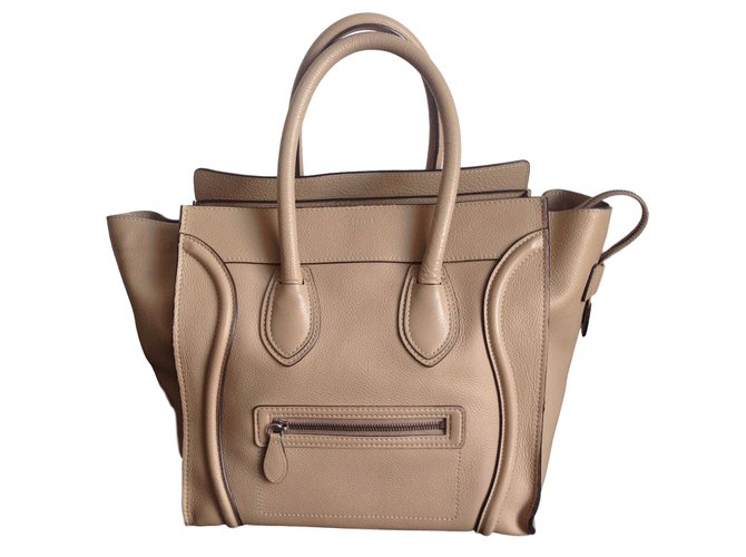 Céline Handbags Beige Leather  ref.14866