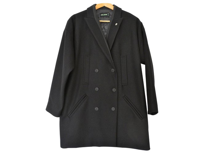 Zadig & Voltaire Coats, Outerwear Black Cashmere  ref.14898