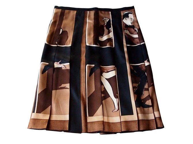 Hermès Skirts Multiple colors Silk  ref.14928