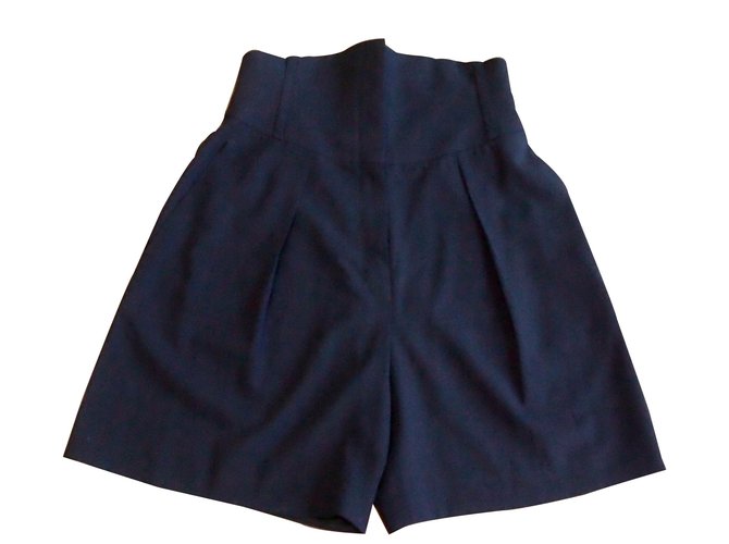Hermès Pantalones cortos Azul Lana  ref.14929