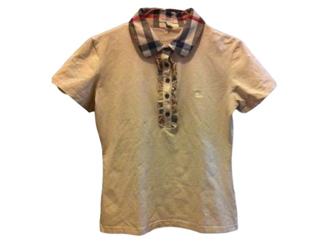 Polo Burberry Brit Beige de Algodón
