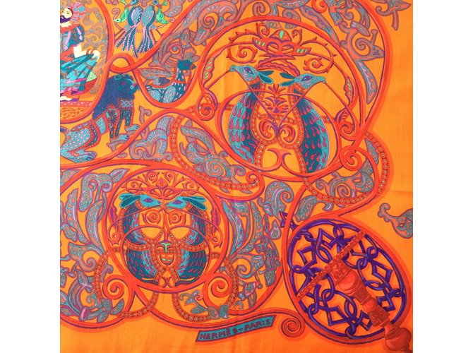 Hermès sciarpe Multicolore Seta Cachemire