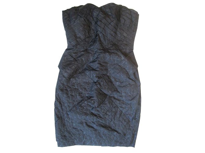 Jean Paul Gaultier Schwarzes Kleid aus Polyester Größe 36