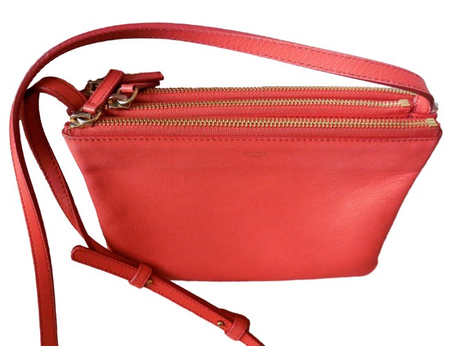 Céline Clutch bags Red Leather  ref.15041