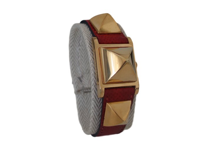 Hermès Fine watches Red Gold-plated  ref.15043