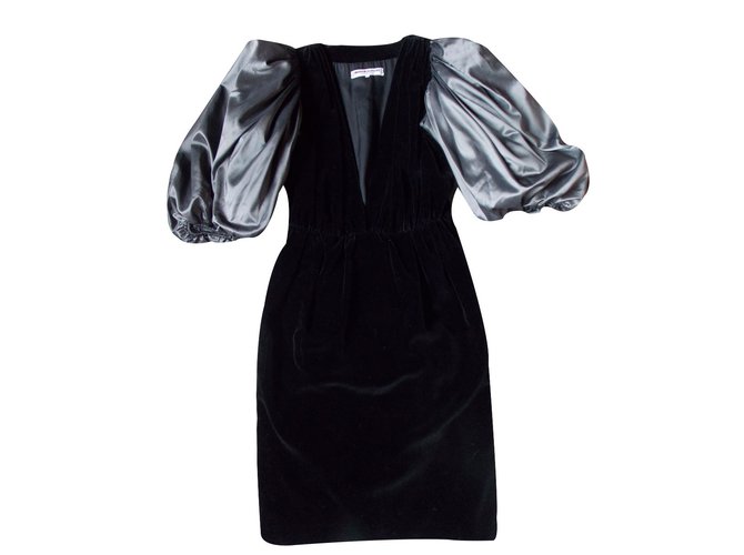 Yves Saint Laurent Dresses Black Velvet  ref.15070