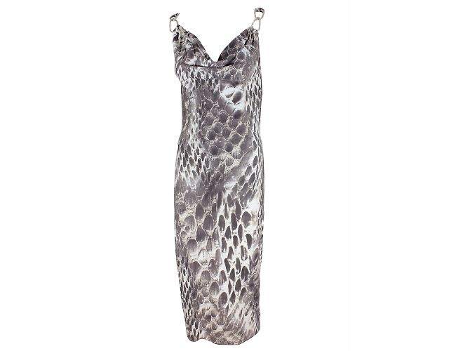 Vestido Georges Rech marrom e branco de viscose 36