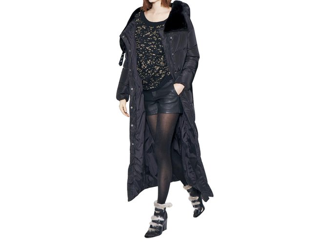 Cop Copine Coats, Outerwear Black Polyester  ref.15115