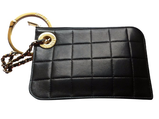 Chanel Clutch-Taschen Schwarz Leder  ref.15161