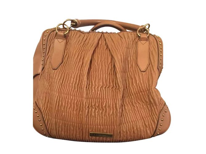 Burberry Sac à main Cuir Caramel  ref.15196