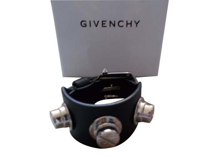 Givenchy Bracciali Nero Pelle  ref.15223