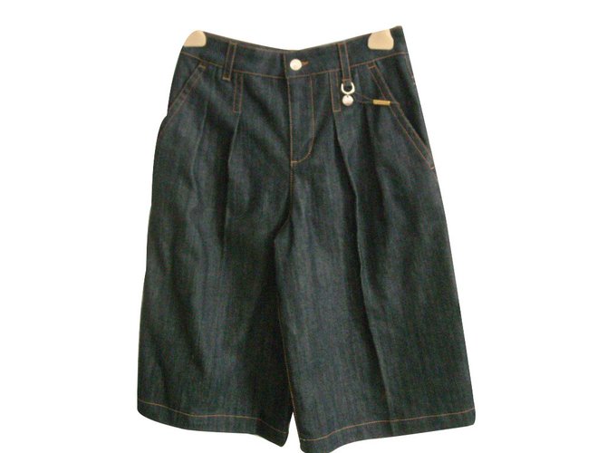 Gucci Pantalones cortos Azul Algodón  ref.15242