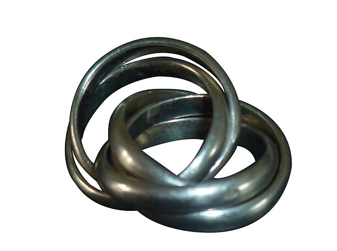 Autre Marque Versani Triple Band Ring aus 925 Sterling Silber Größe 54