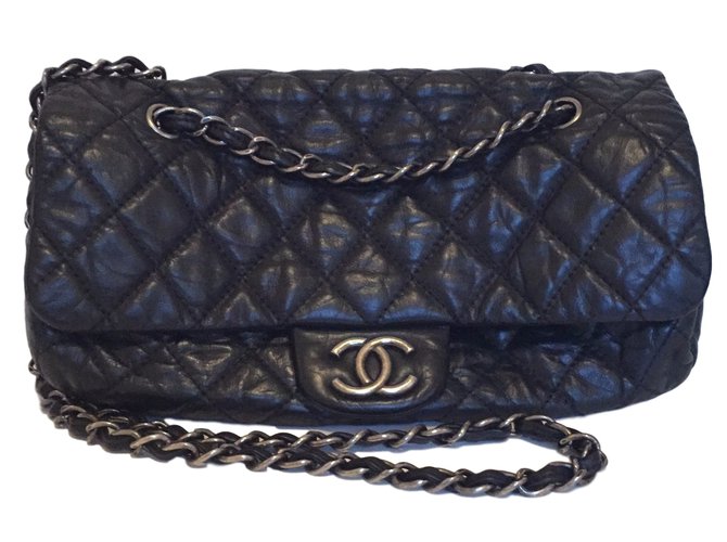 Timeless Chanel Classic Timless Jumbo Black Leather  ref.15366