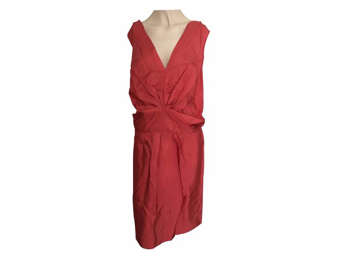 Marni Dresses Red Viscose  ref.15386
