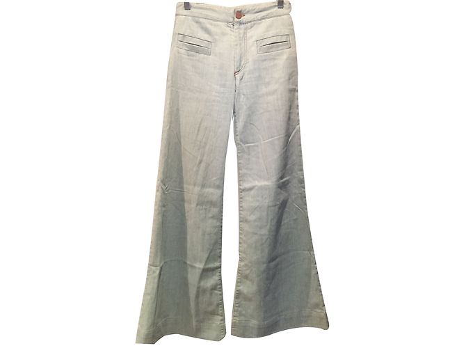 Chloé Jeans Blu Cotone