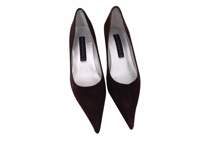 Autre Marque Heels Brown Deerskin  ref.15518