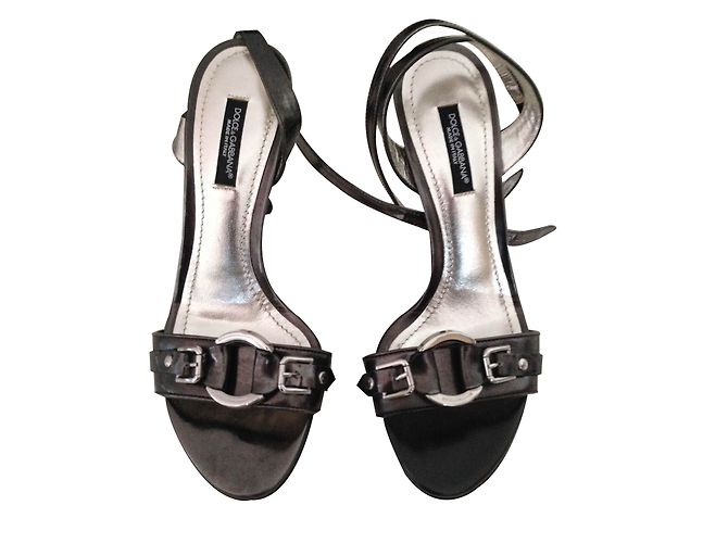 Sandali Dolce & Gabbana in pelle argento 37