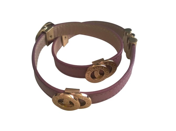 Bulgari Bracelets Purple Leather  ref.15615